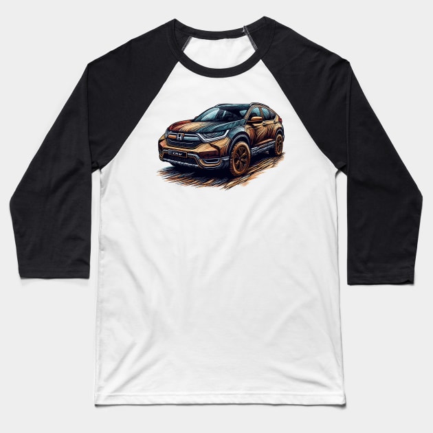 Honda CR-V Baseball T-Shirt by Vehicles-Art